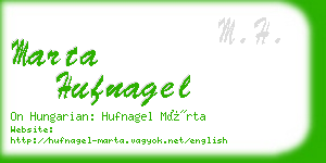 marta hufnagel business card